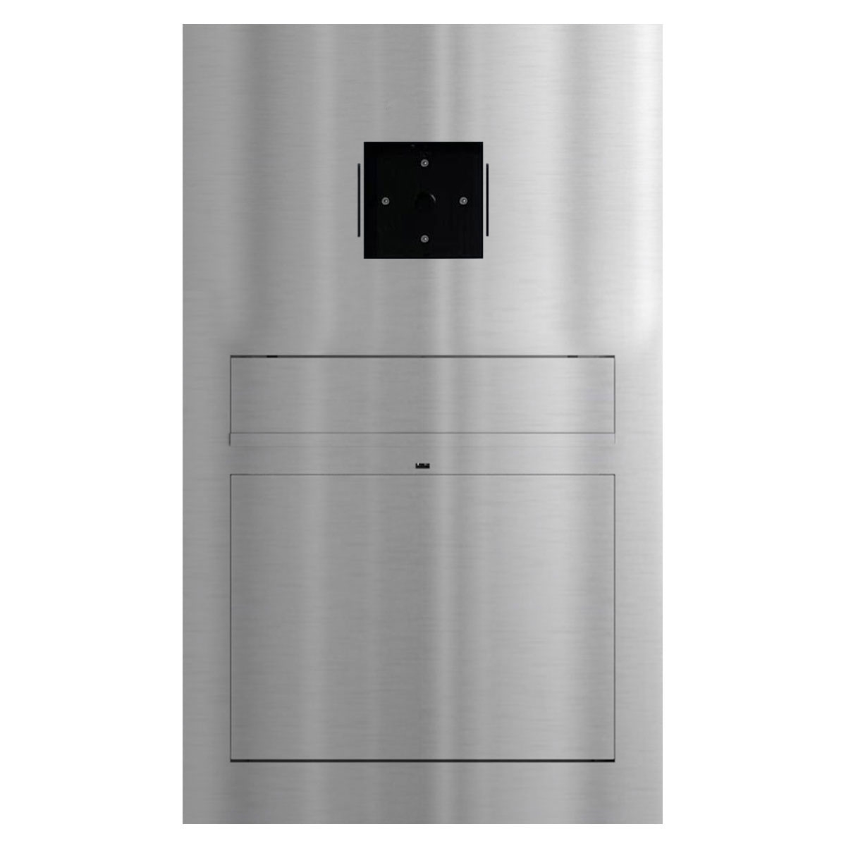 Design flush-mounted letterbox GRIMM - polished stainless steel - LOXONE Intercom/Code Touch 1x1 prepared