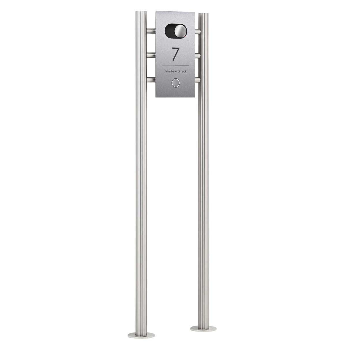 Timbre de acero inoxidable independiente DESIGNER 529S ST-R Elegance I - Comelit AUDIO juego completo