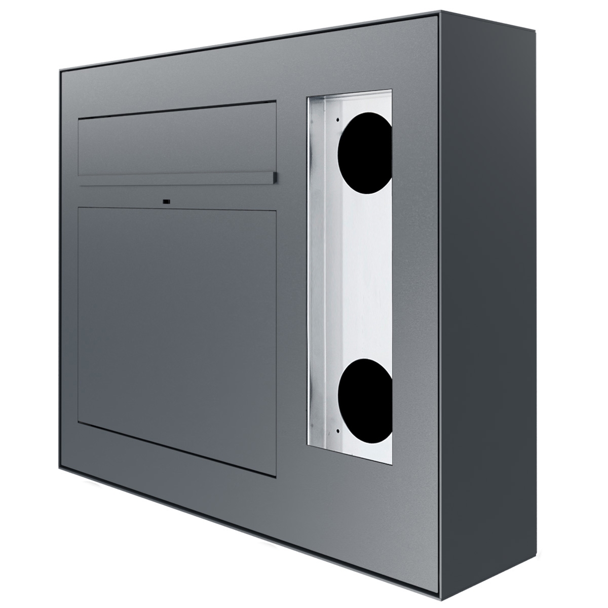 Design surface-mounted letterbox GRIMM - Colour of your choice - GIRA System 106 - 3-gang prepared right