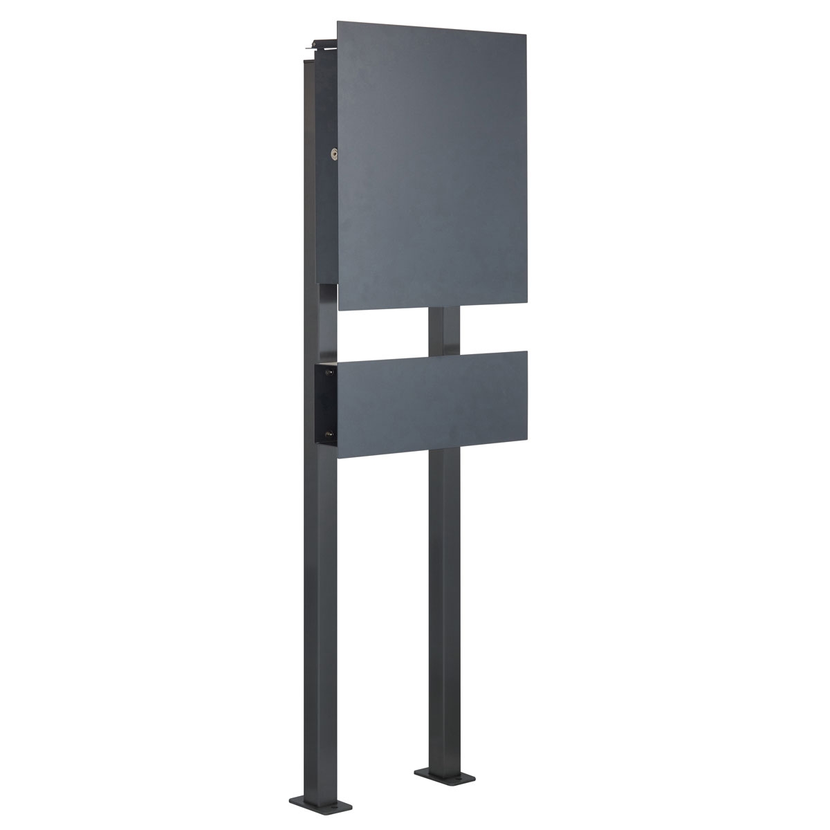 Design Standbriefkasten SCHILLER MEDIUM VAR - Edelstahl V2A pulverbeschichtet in RAL 7016 anthrazitgrau Design Standbriefkasten SCHILLER MEDIUM VAR - Edelstahl V2A pulverbeschichtet in RAL 7016 anthrazitgrau