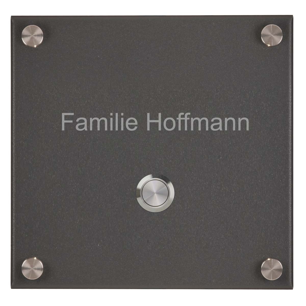a1b4815b04d07df4fe6bd507ccb3a8aea359c3ad Edelstahl Klingelplatte OHAIN - RAL nach Wahl