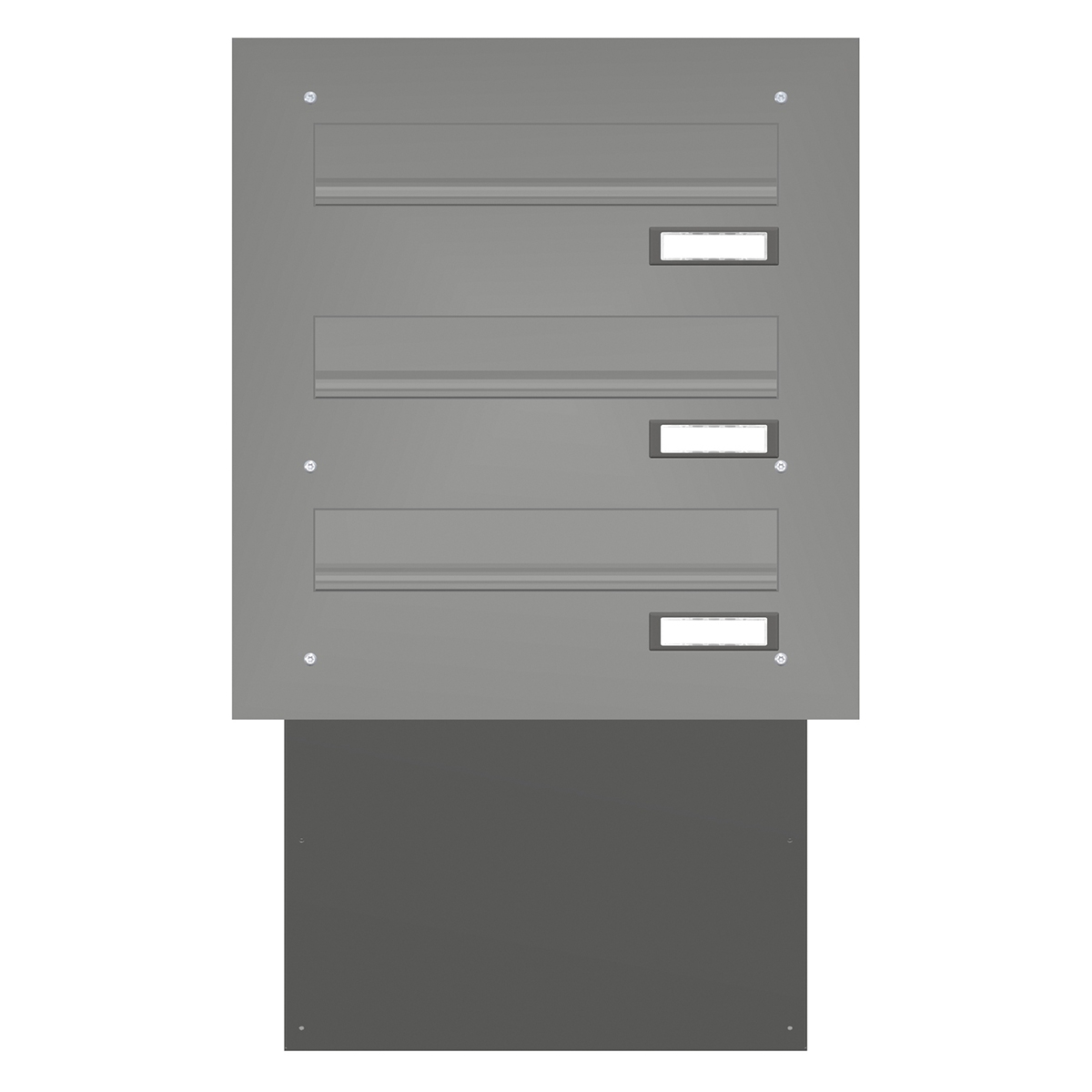 Mauerdurchwurf Briefkasten BASIC 622 pulverbeschichtet - 3 Parteien Mauerdurchwurf Briefkasten BASIC 622 pulverbeschichtet - 3 Parteien