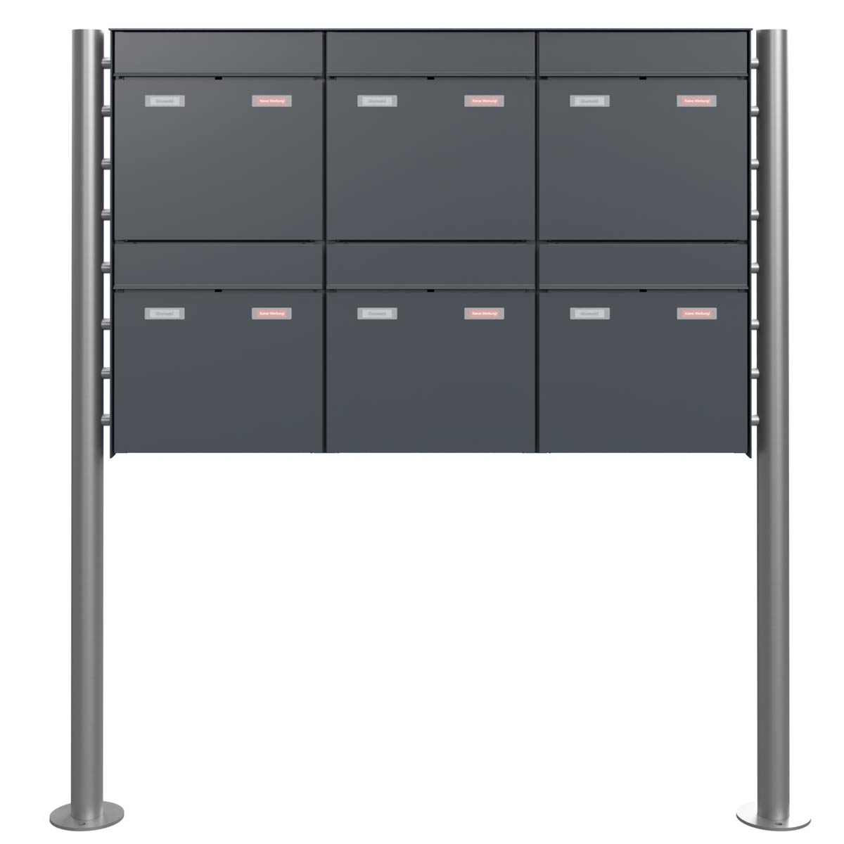 6er 3x2 Design Standbriefkasten GOETHE ST-R - RAL nach Wahl 6er 3x2 Design Standbriefkasten GOETHE ST-R - RAL nach Wahl
