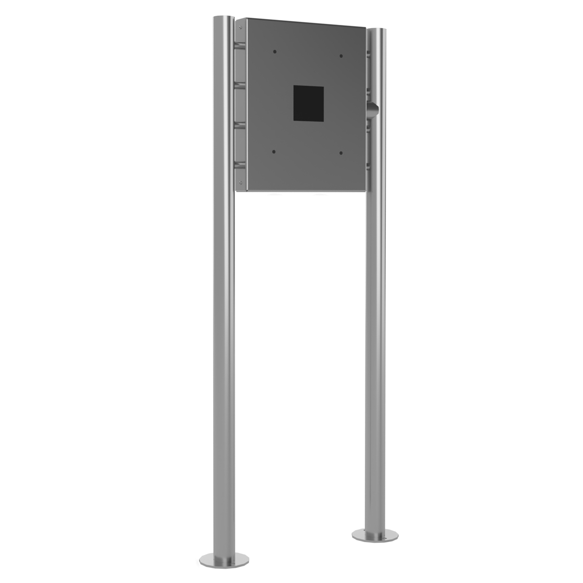 Stainless steel pedestal BASIC 605 ST-R - Wallbox prepared - polished stainless steel Stainless steel pedestal BASIC 605 ST-R - Wallbox prepared - polished stainless steel