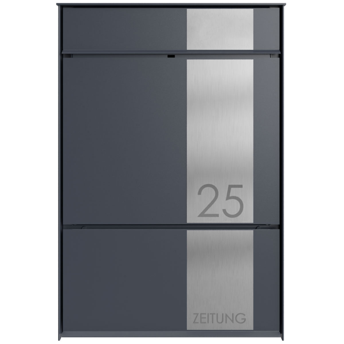 Aufputz Briefkasten GOETHE AP mit Zeitungsfach - Design Elegance 2 - RAL nach Wahl Aufputz Briefkasten GOETHE AP mit Zeitungsfach - Design Elegance 2 - RAL nach Wahl