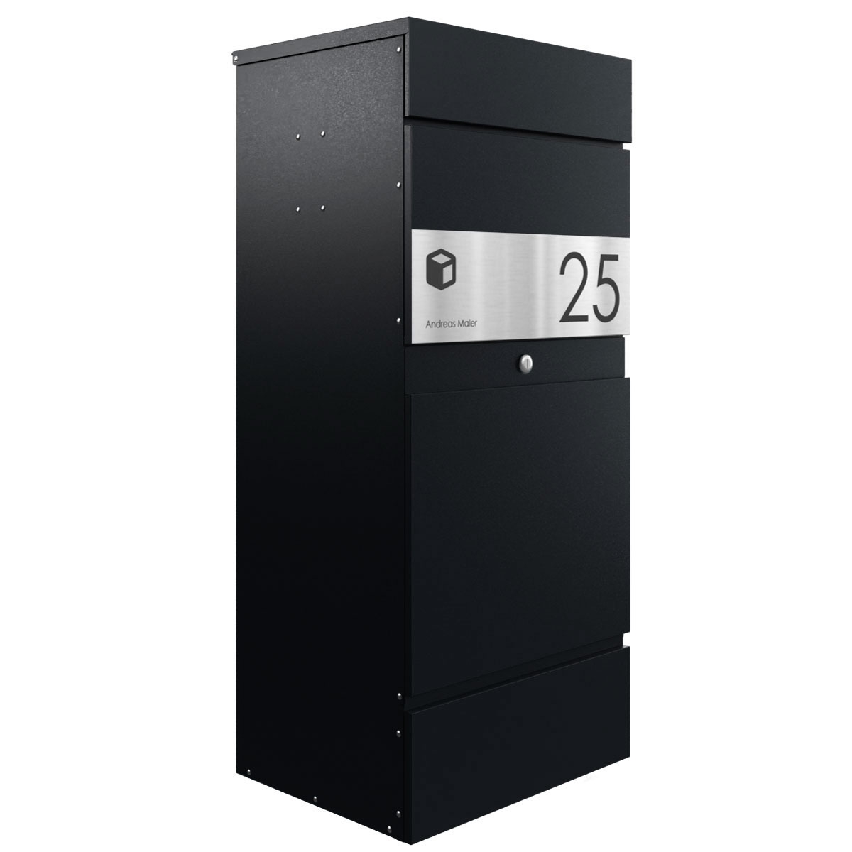 Pedestal letterbox KLEIST Edition - Design Elegance 1 - RAL 9005 jet black Pedestal letterbox KLEIST Edition - Design Elegance 1 - RAL 9005 jet black
