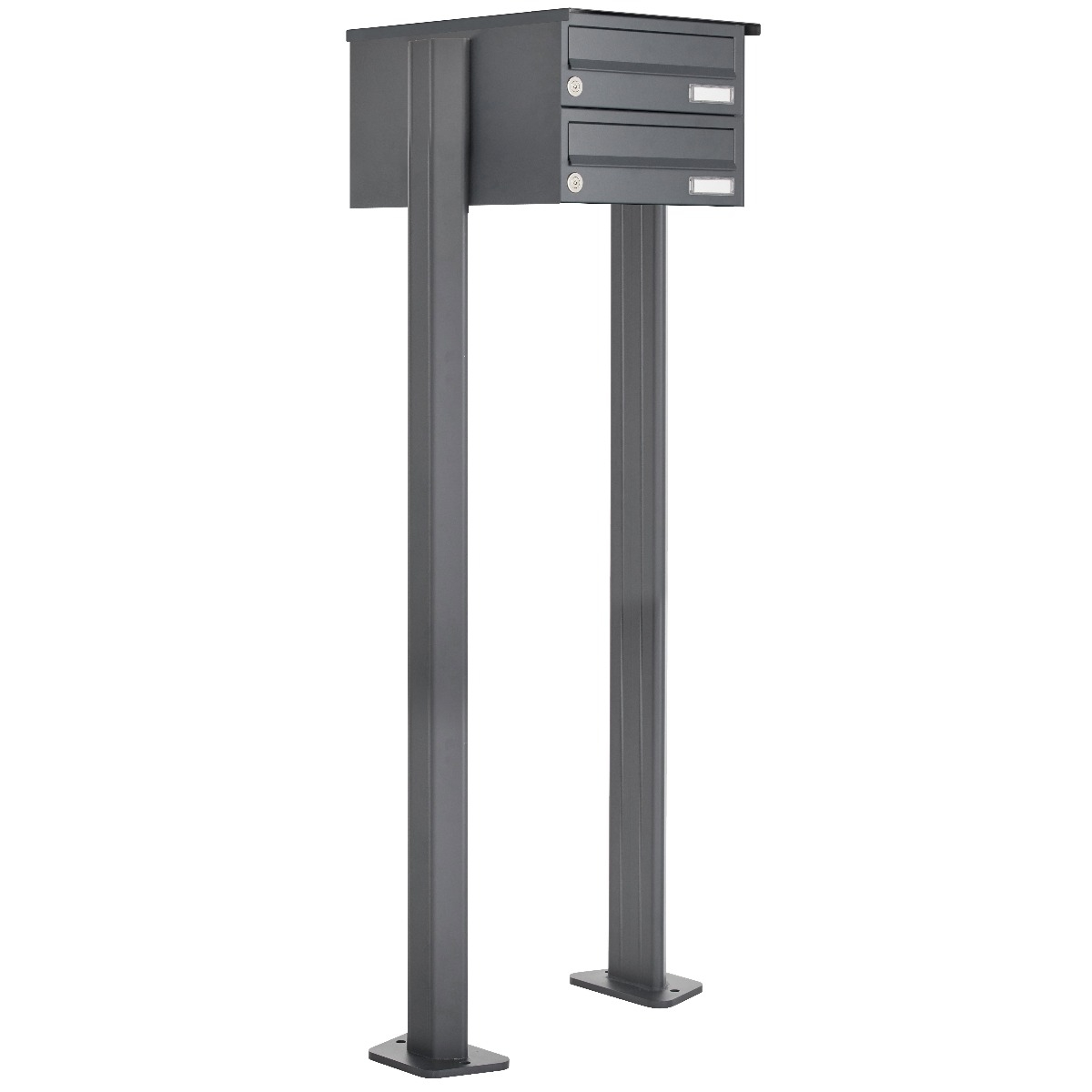 2-piece stainless steel free-standing letterbox system Design BASIC Plus 385XP ST-T - RAL of your choice 2-piece stainless steel free-standing letterbox system Design BASIC Plus 385XP ST-T - RAL of your choice