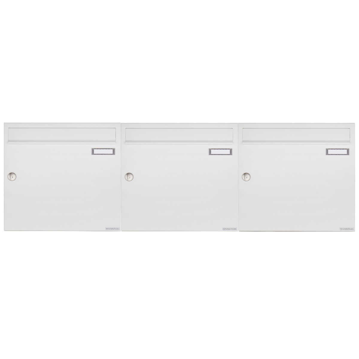3er 3x1 surface-mounted letterbox system Design BASIC 382A AP - RAL 9016 traffic white