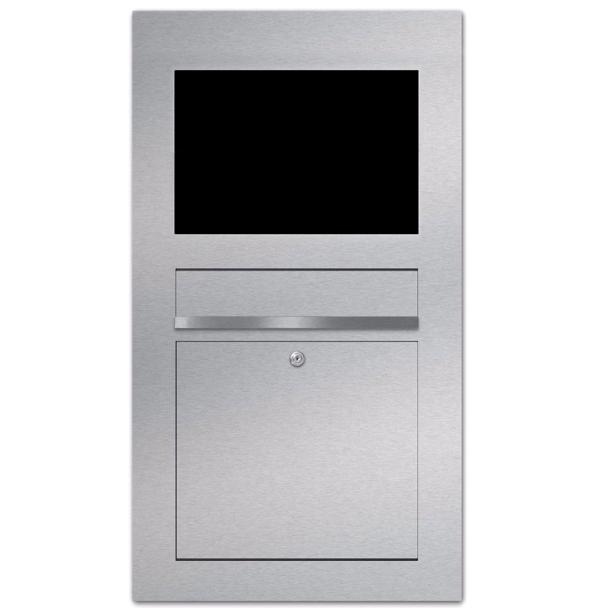 Edelstahl Briefkasten Designer Modell BIG - GIRA System 106 - 6-fach vorbereitet