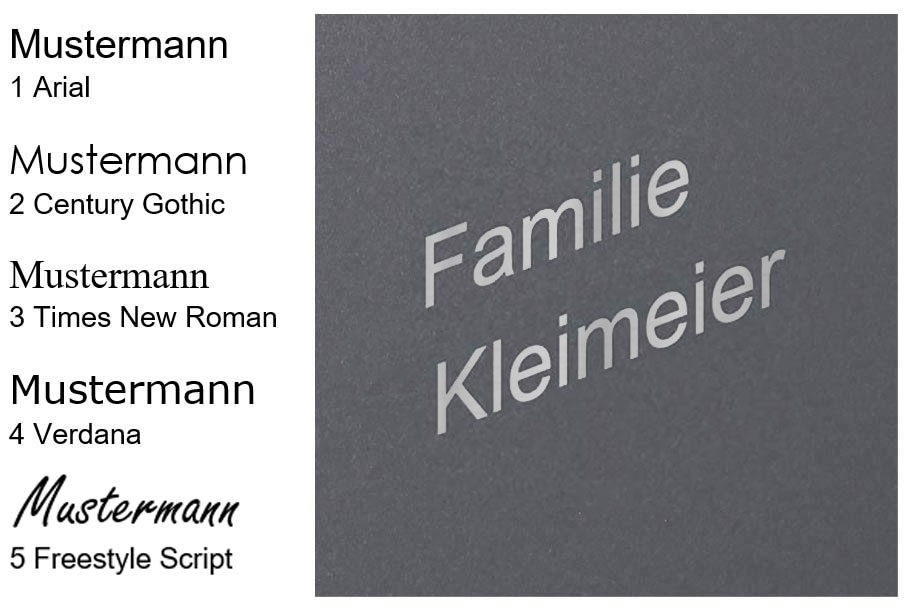Name inscription as laser engraving - 2nd line Name inscription as laser engraving - 2nd line