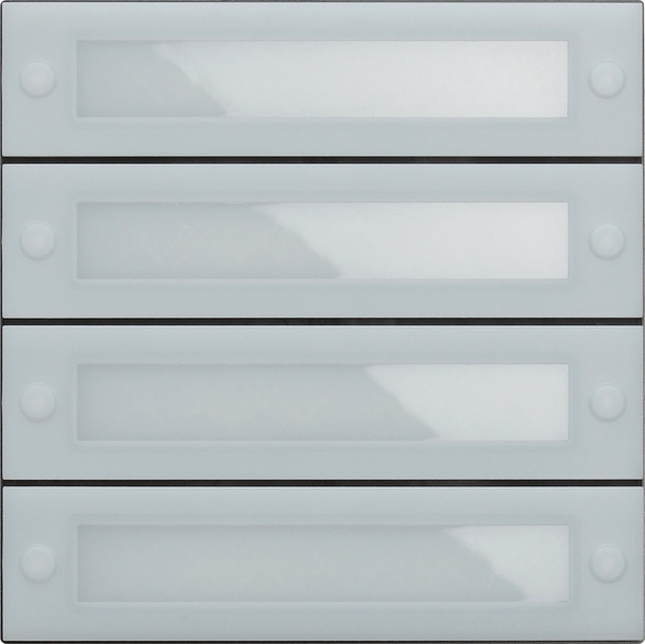 Gira System 106 Ruftastenmodul 4fach mit Inbetriebnahme-Tasten 5539000 Gira System 106 Ruftastenmodul 4fach mit Inbetriebnahme-Tasten 5539000