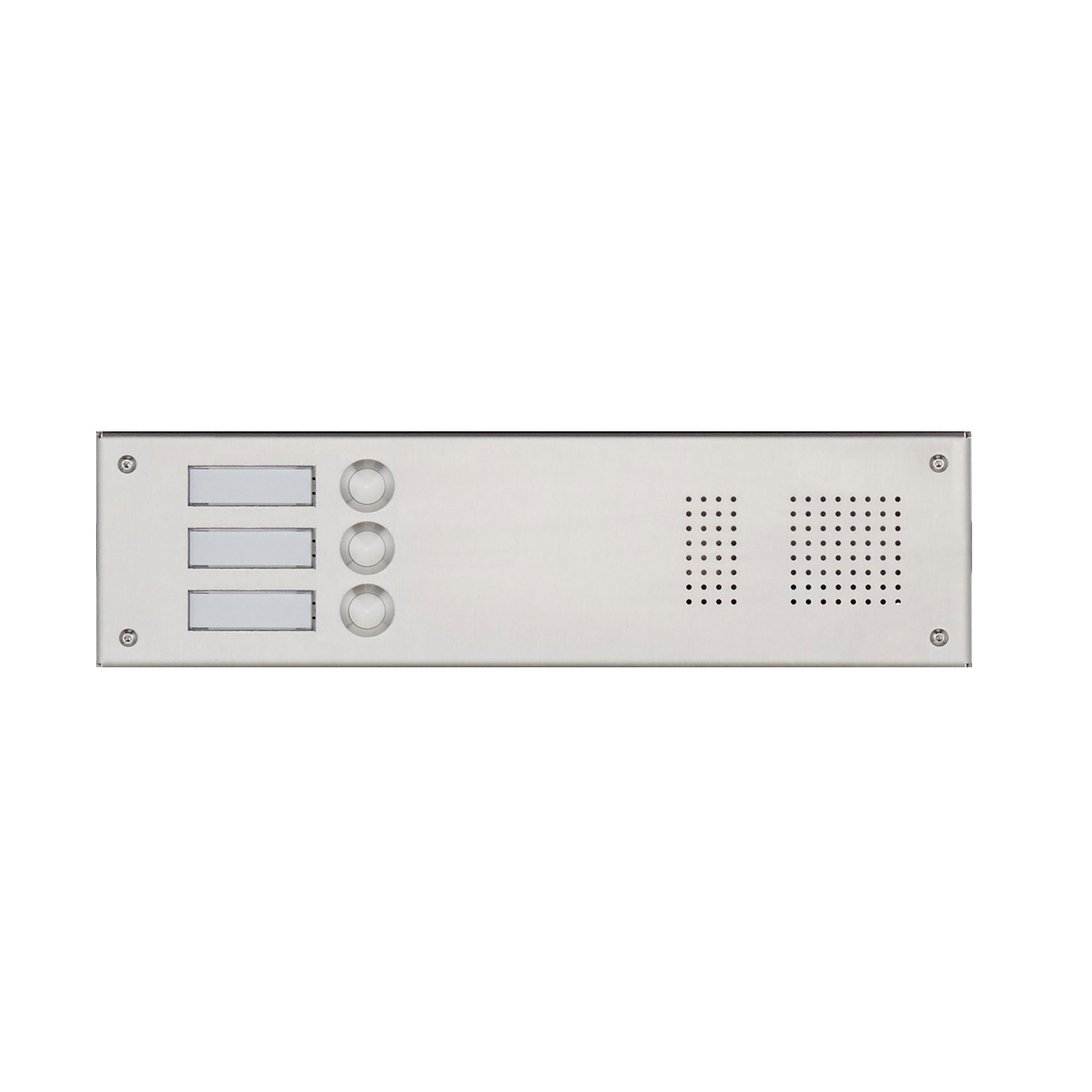 Coperchio in acciaio inox 355x100 per 3 parti con perforazione vocale Coperchio in acciaio inox 355x100 per 3 parti con perforazione vocale