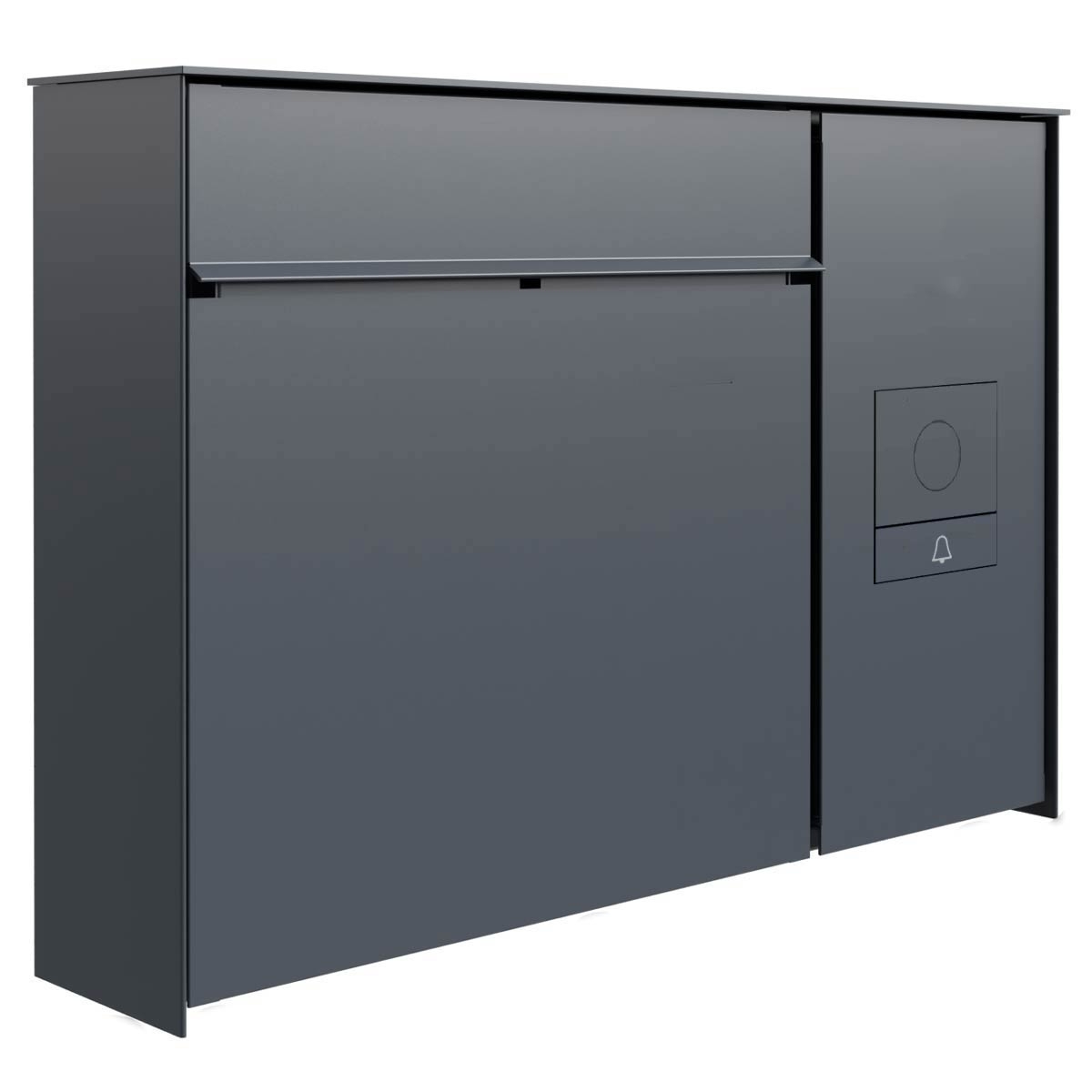 Design Aufputz Briefkasten GOETHE AP seitlich mit GIRA System 106 - RAL nach Wahl - AUDIO Komplettset Design Aufputz Briefkasten GOETHE AP seitlich mit GIRA System 106 - RAL nach Wahl - AUDIO Komplettset