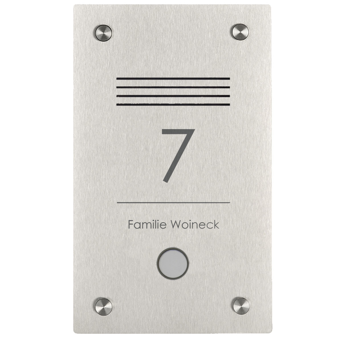 477a2f6adc140a76680cfddf298198765b810f96 Stainless steel door station BASIC 529 Elegance I with bell & speech perforation - polished stainless steel