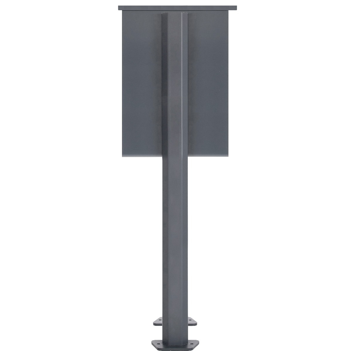 11er Standbriefkasten Design BASIC 385P ST-T mit Klingelkasten - Edelstahl-RAL 7016 anthrazit
