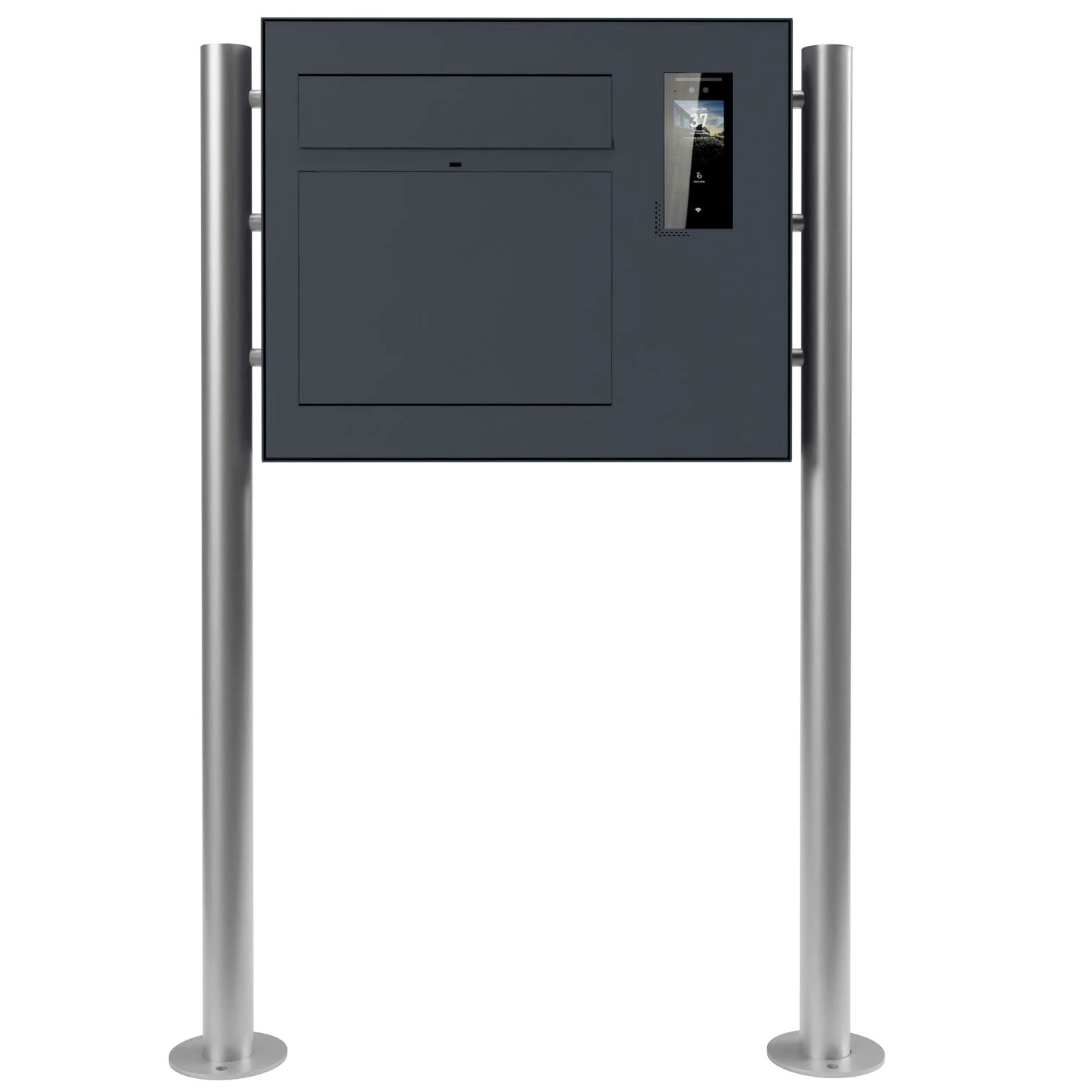 Cassetta per le lettere GRIMM - colore a scelta con il videocitofono IP Ekinex Dico a destra