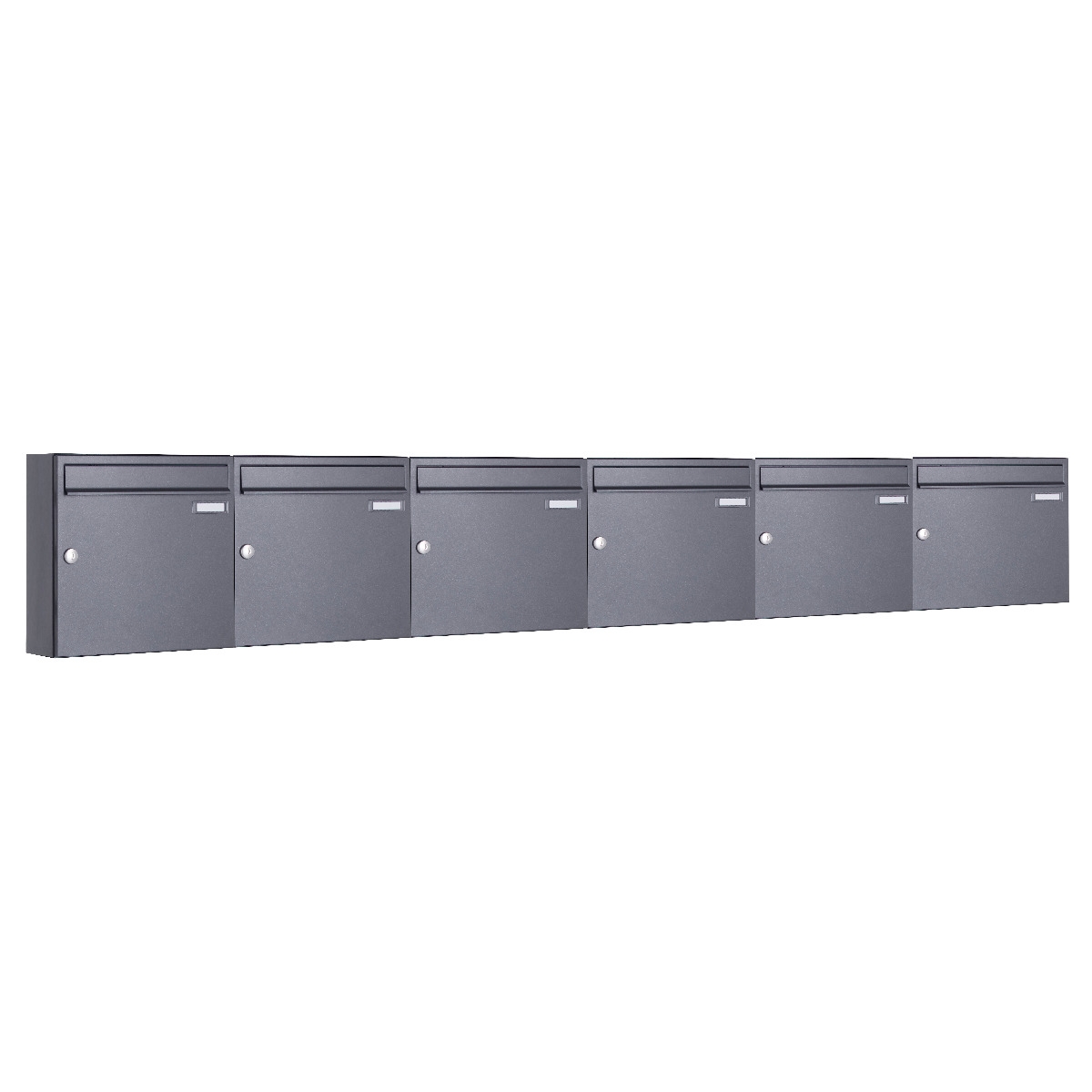 6 6x1 surface-mounted letterbox system Design BASIC 382A AP - DB703 micaceous iron ore