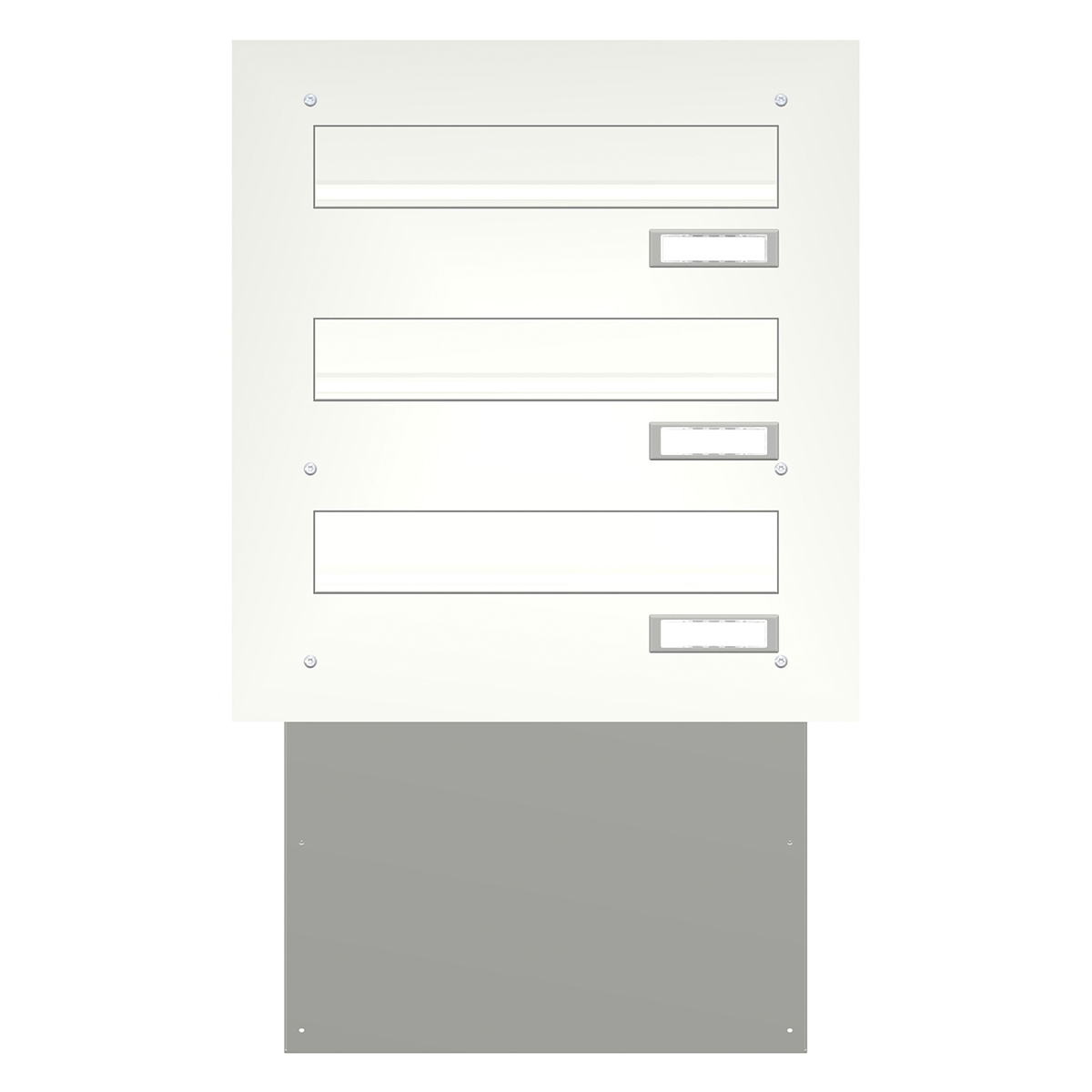 Mauerdurchwurf Briefkasten BASIC 622 pulverbeschichtet - 3 Parteien Mauerdurchwurf Briefkasten BASIC 622 pulverbeschichtet - 3 Parteien