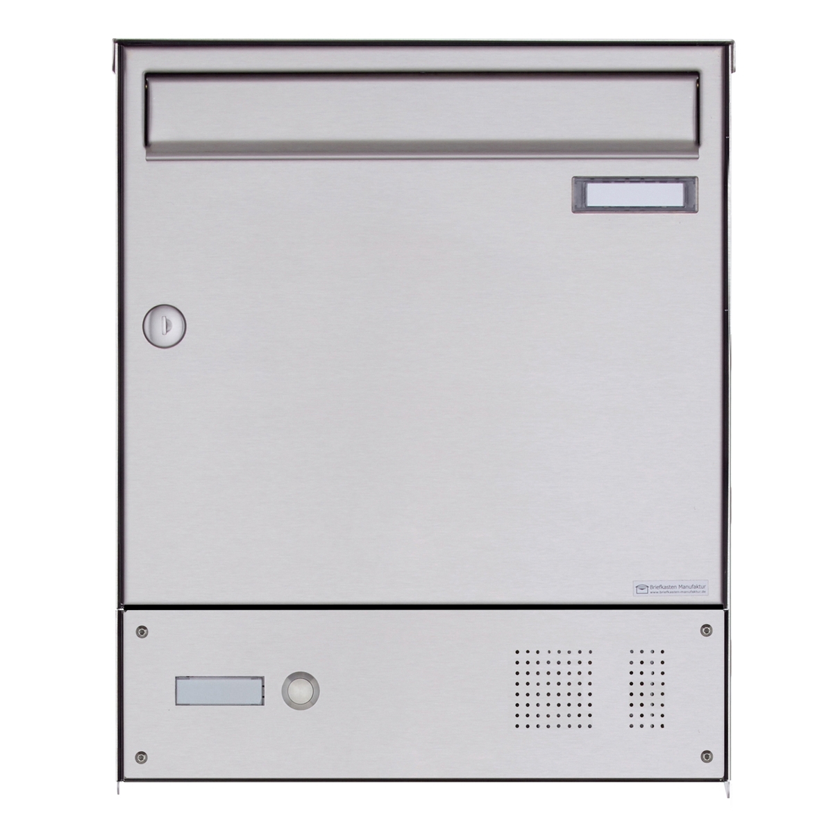 1er Edelstahl Aufputz Briefkasten Design BASIC Plus 382XA AP mit Klingelkasten - Edelstahl V2A 1er Edelstahl Aufputz Briefkasten Design BASIC Plus 382XA AP mit Klingelkasten - Edelstahl V2A