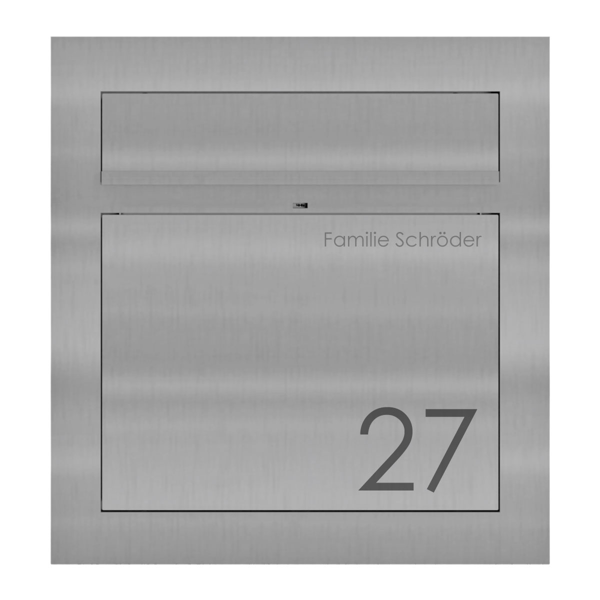 Cassetta per le lettere da incasso di design GRIMM - acciaio inox lucido Cassetta per le lettere da incasso di design GRIMM - acciaio inox lucido