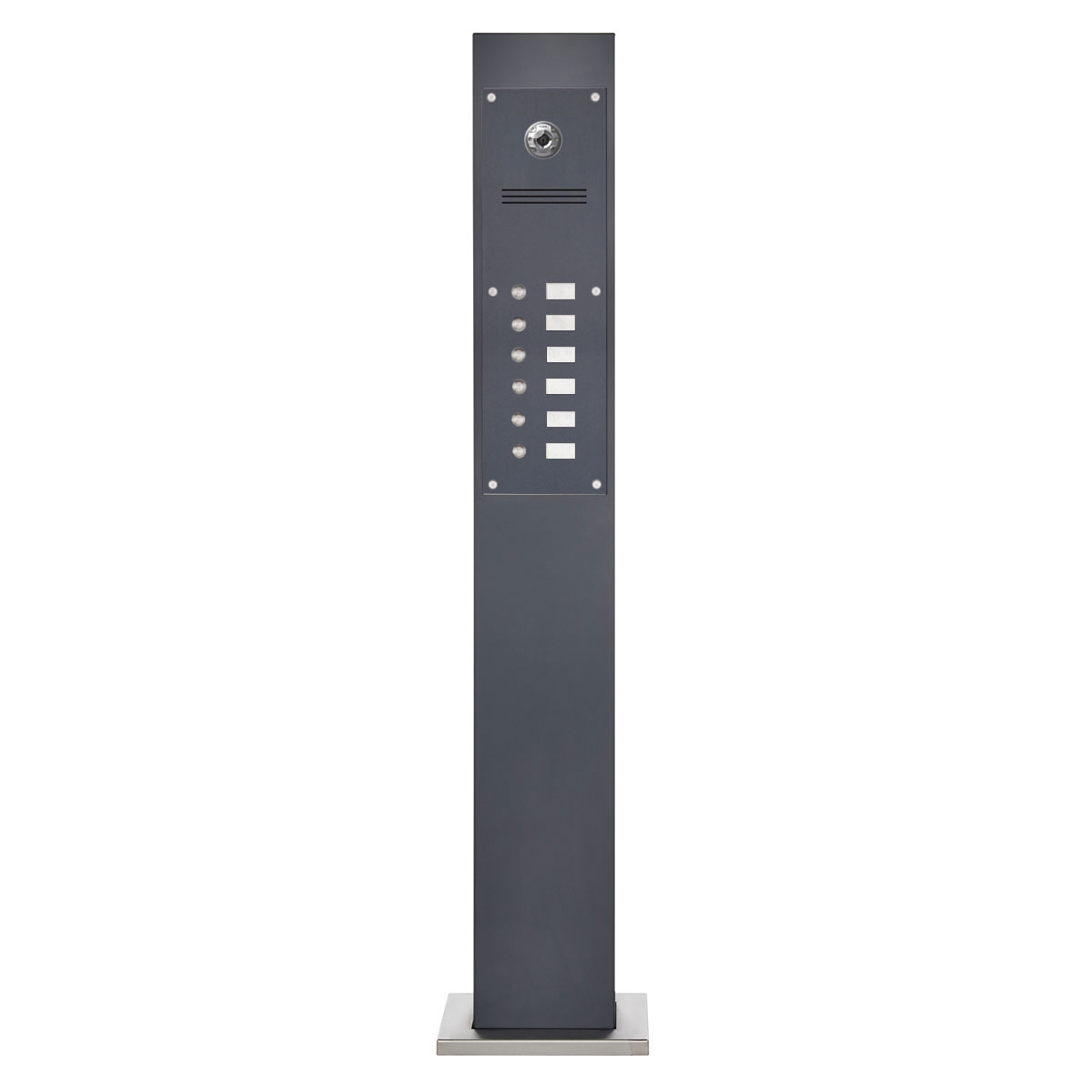 f79815b7a082d377c7439e0085ae5bf801709673 Doorbell pedestal designer - stainless steel V2A powder-coated - 6 party - INDIVIDUAL