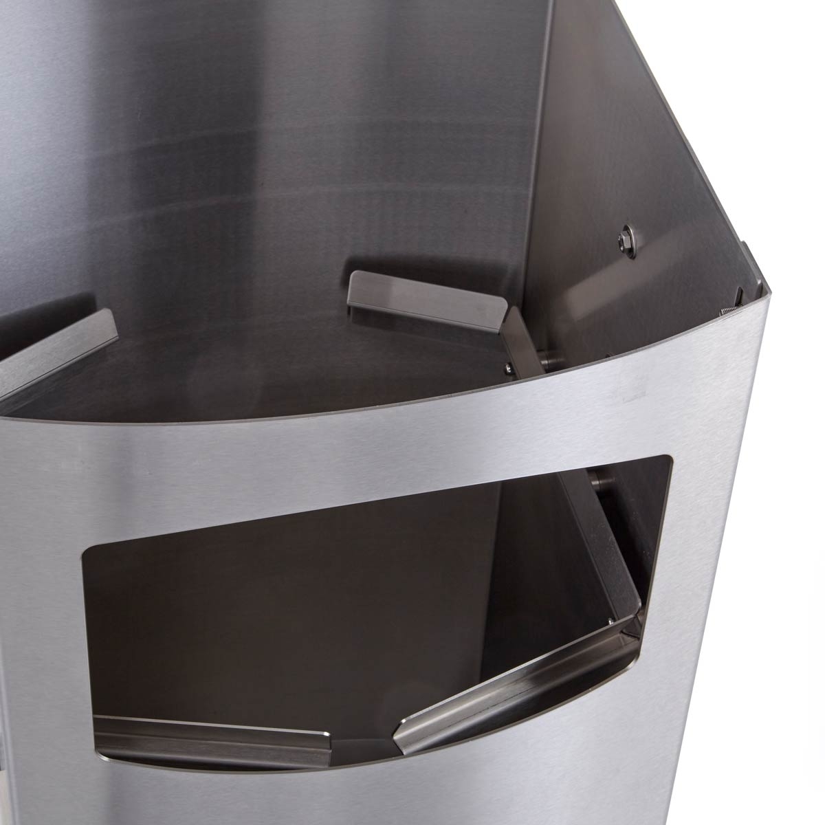 435f52441445dedc403ef1d48e73e193d9af7b3c Abfalleimer - Abfallbehälter Design BASIC 650X ST-BP - 45 Liter - Edelstahl geschliffen