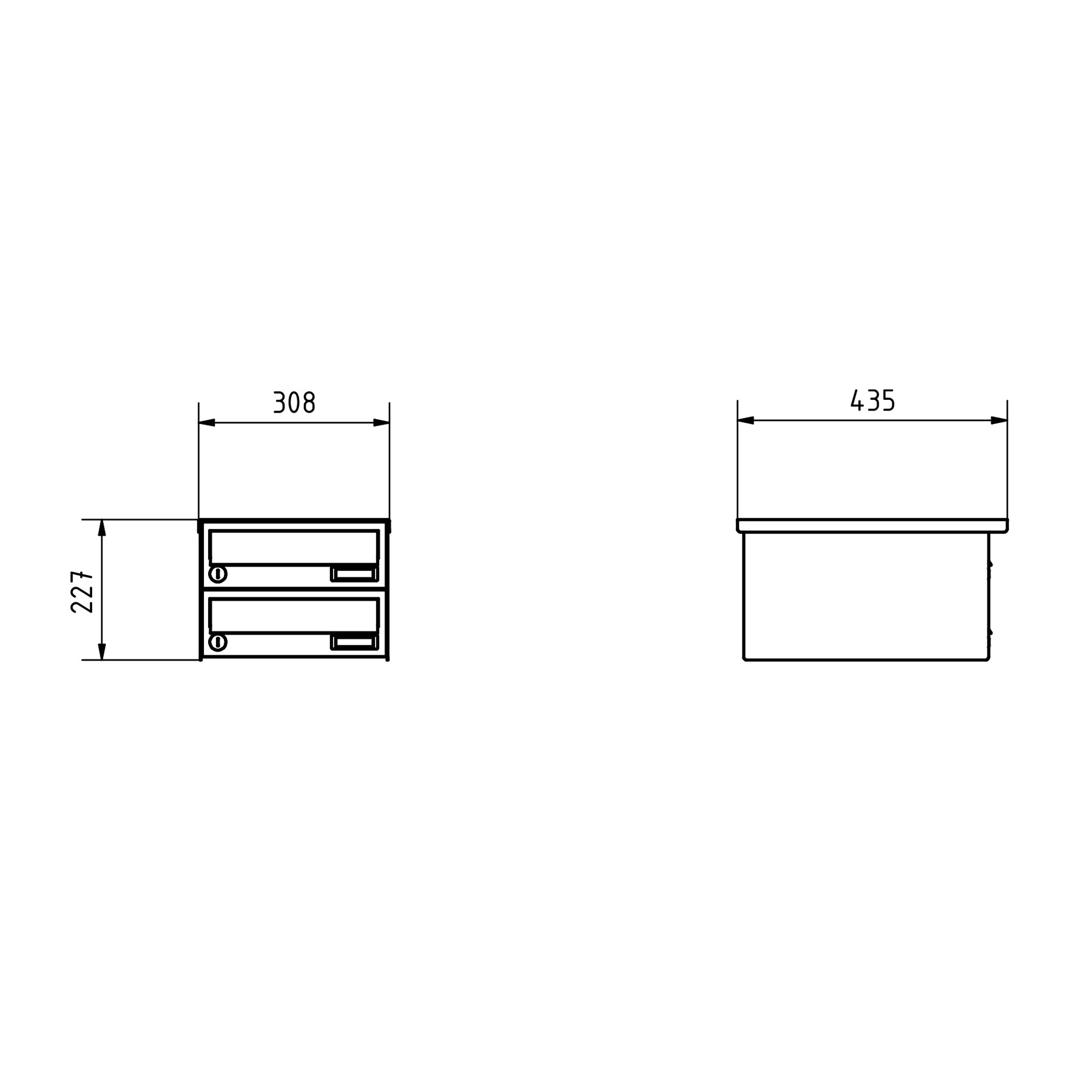 2er Aufputz Briefkastenanlage Design BASIC 385A-9016 AP - RAL 9016 verkehrsweiß 2er Aufputz Briefkastenanlage Design BASIC 385A-9016 AP - RAL 9016 verkehrsweiß