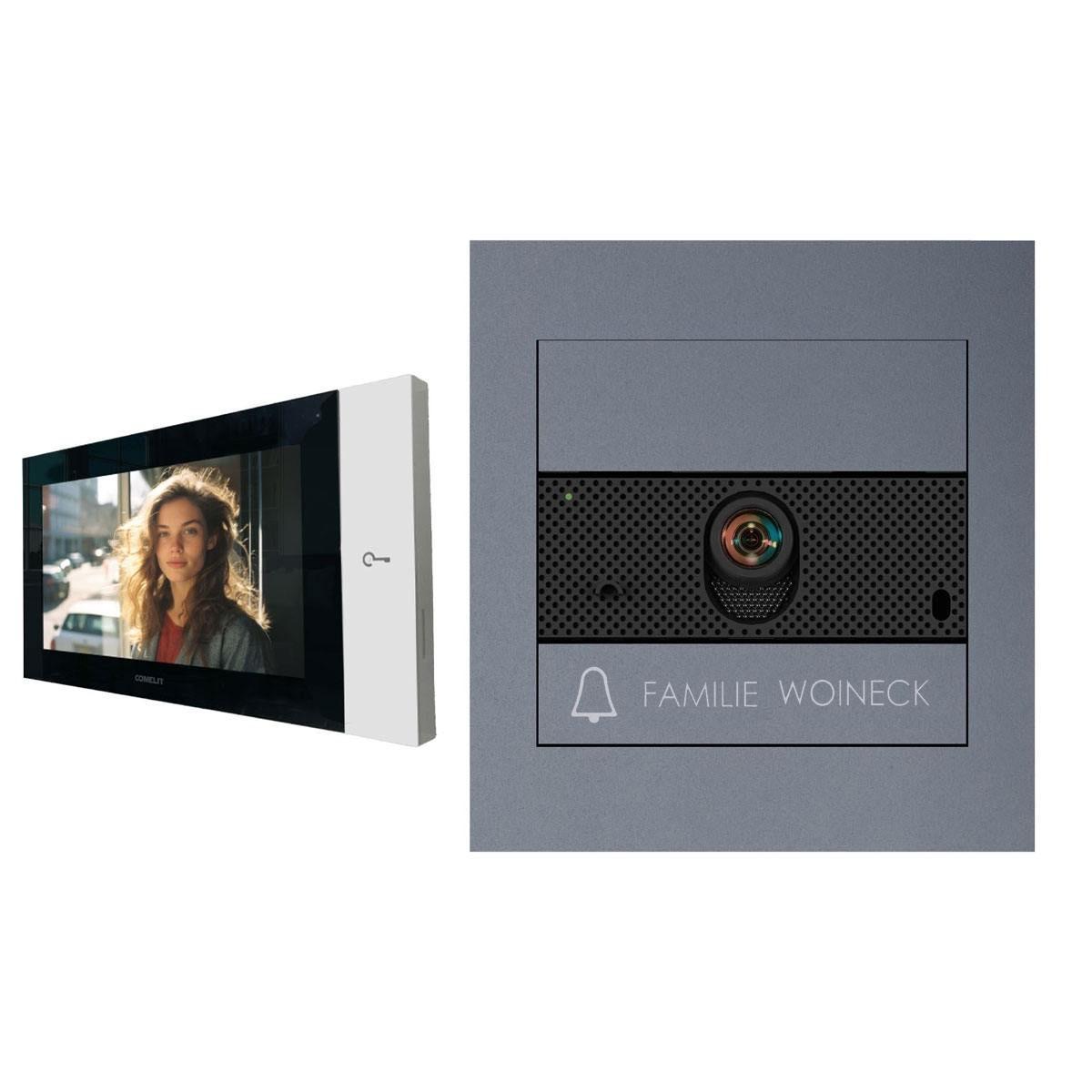 IP video deurstation Ultra inbouw met TP6842 Wifi huisstation - complete set - RAL naar keuze