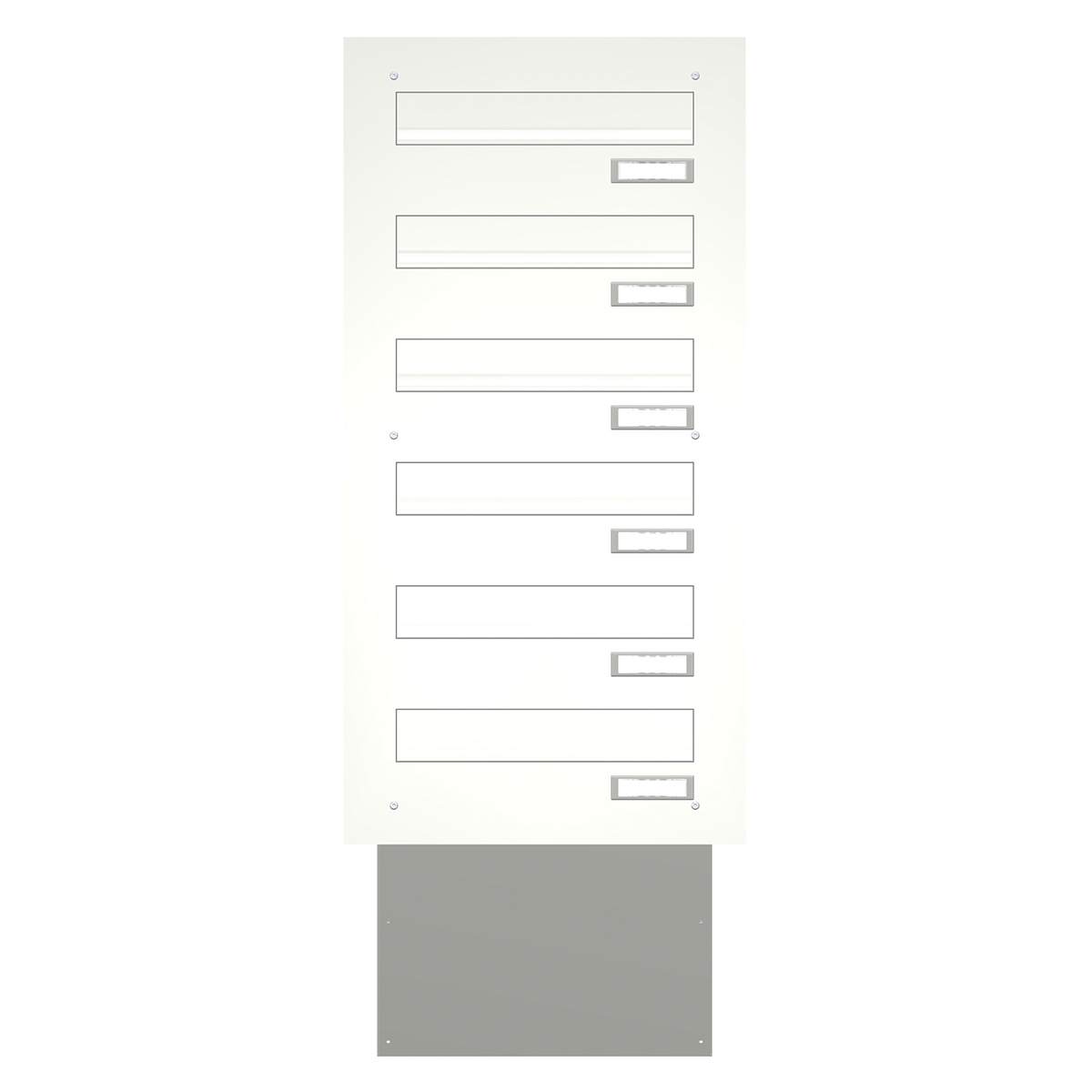Through-the-wall letterbox BASIC 622 powder-coated - 6 parties Through-the-wall letterbox BASIC 622 powder-coated - 6 parties