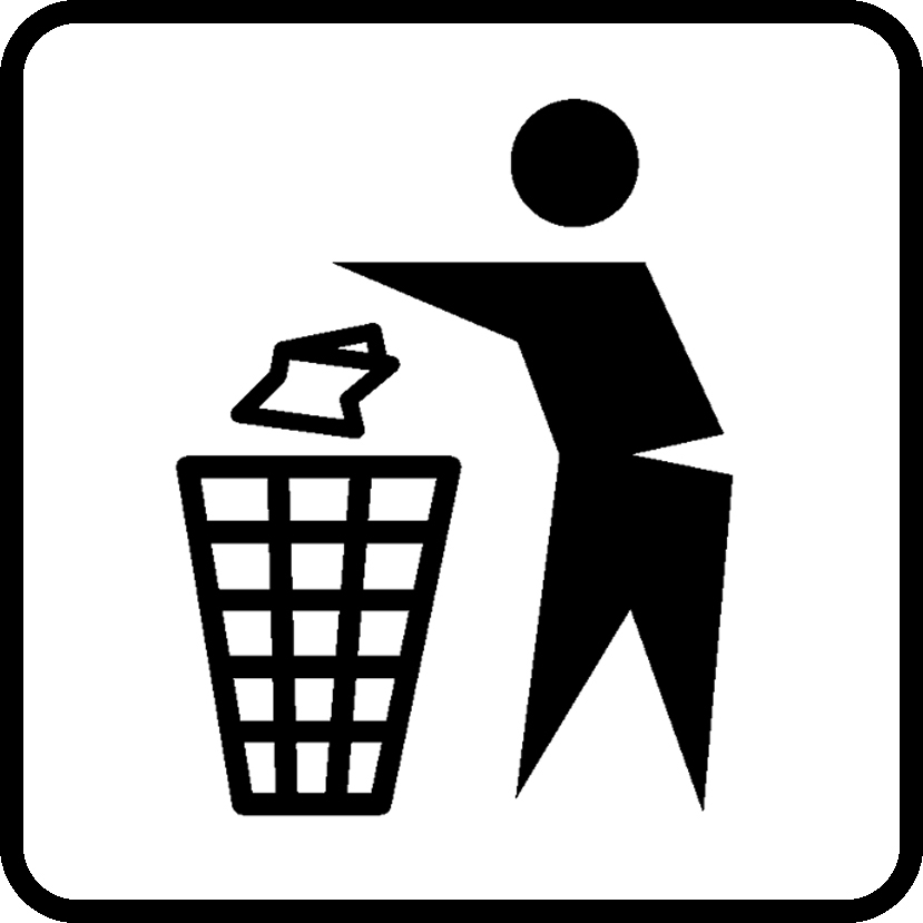 Laser engraved pictogram in contrasting colour "Please dispose of correctly" Laser engraved pictogram in contrasting colour "Please dispose of correctly"