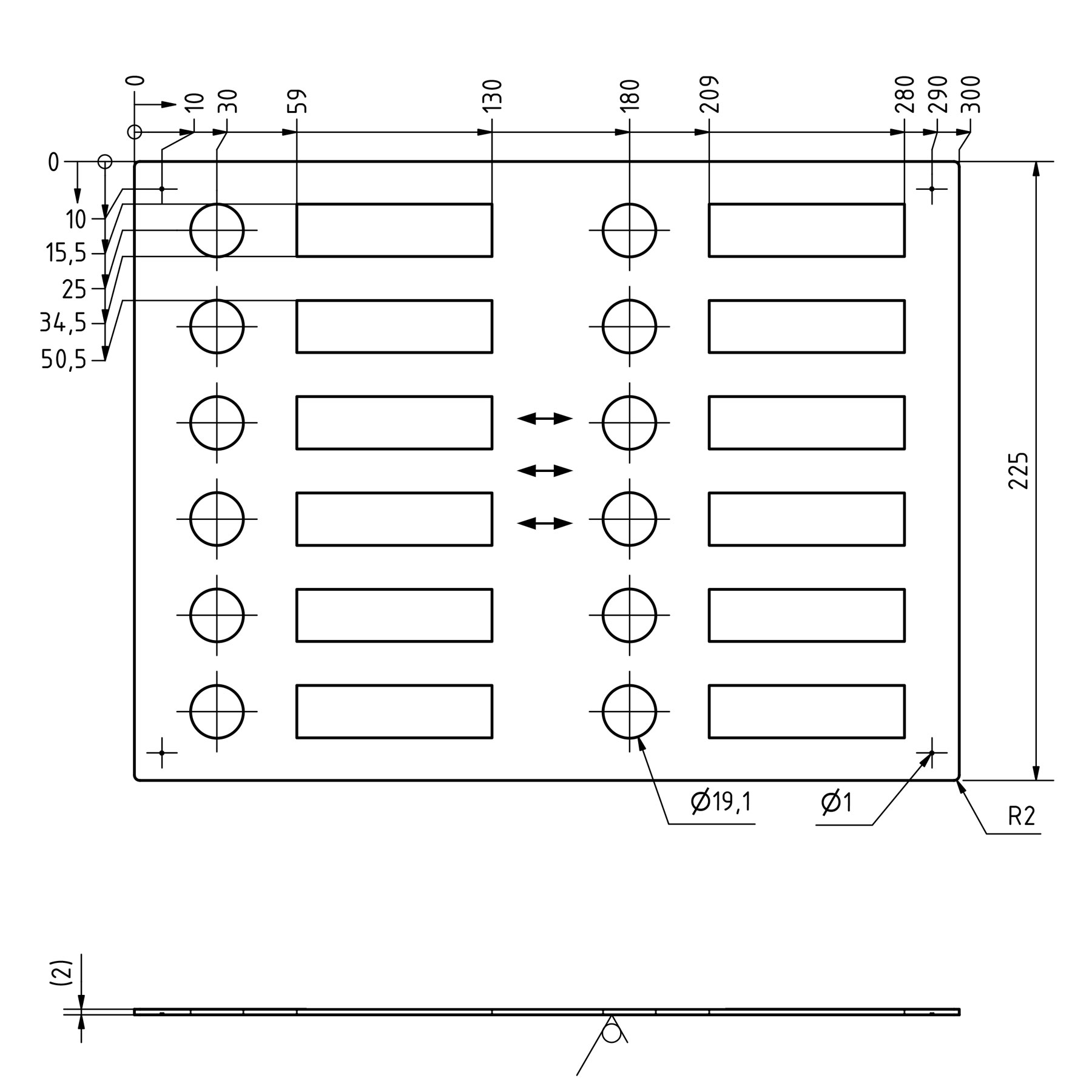 01c78711e2a25a32aedba491784198d60106bd06 Edelstahl Klingelplatte 300x225 BASIC 421 pulverbeschichtet mit Namensschild - 12 Parteien