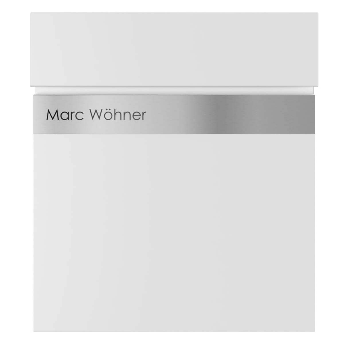 KANT Edition letterbox with newspaper compartment - Elegance 2 design - RAL 9016 traffic white KANT Edition letterbox with newspaper compartment - Elegance 2 design - RAL 9016 traffic white