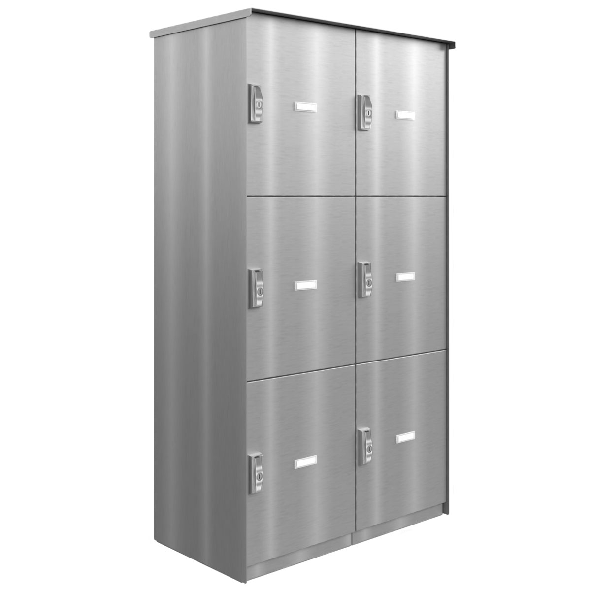 6er 2x3 parcel compartment system BASIC Plus 863X STL with parcel compartment 440x370 - polished stainless steel 6er 2x3 parcel compartment system BASIC Plus 863X STL with parcel compartment 440x370 - polished stainless steel