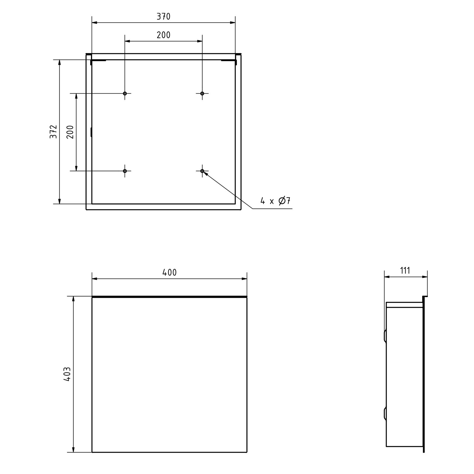 Stainless steel design letterbox KÄSTNER - Design line TWOSmall in RAL of your choice Stainless steel design letterbox KÄSTNER - Design line TWOSmall in RAL of your choice