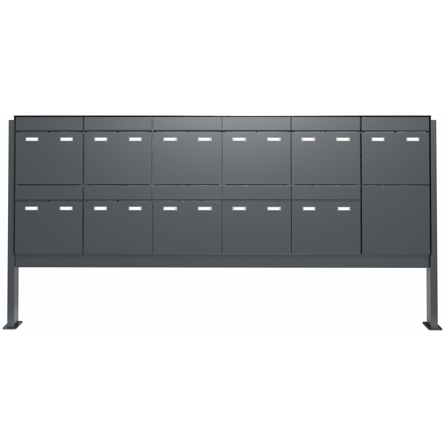 11 Cassetta postale da piedistallo 6x2 design GOETHE ST-Q - RAL a scelta