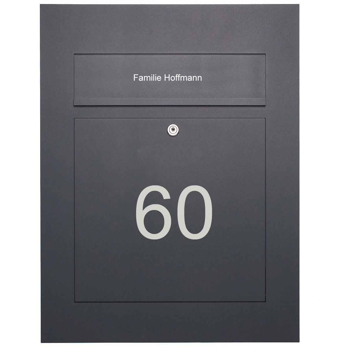 Edelstahl Design Briefkasten DESIGNER Style BIG pulverbeschichtet in RAL 7016 anthrazitgrau feinstruktur matt Edelstahl Design Briefkasten DESIGNER Style BIG pulverbeschichtet in RAL 7016 anthrazitgrau feinstruktur matt