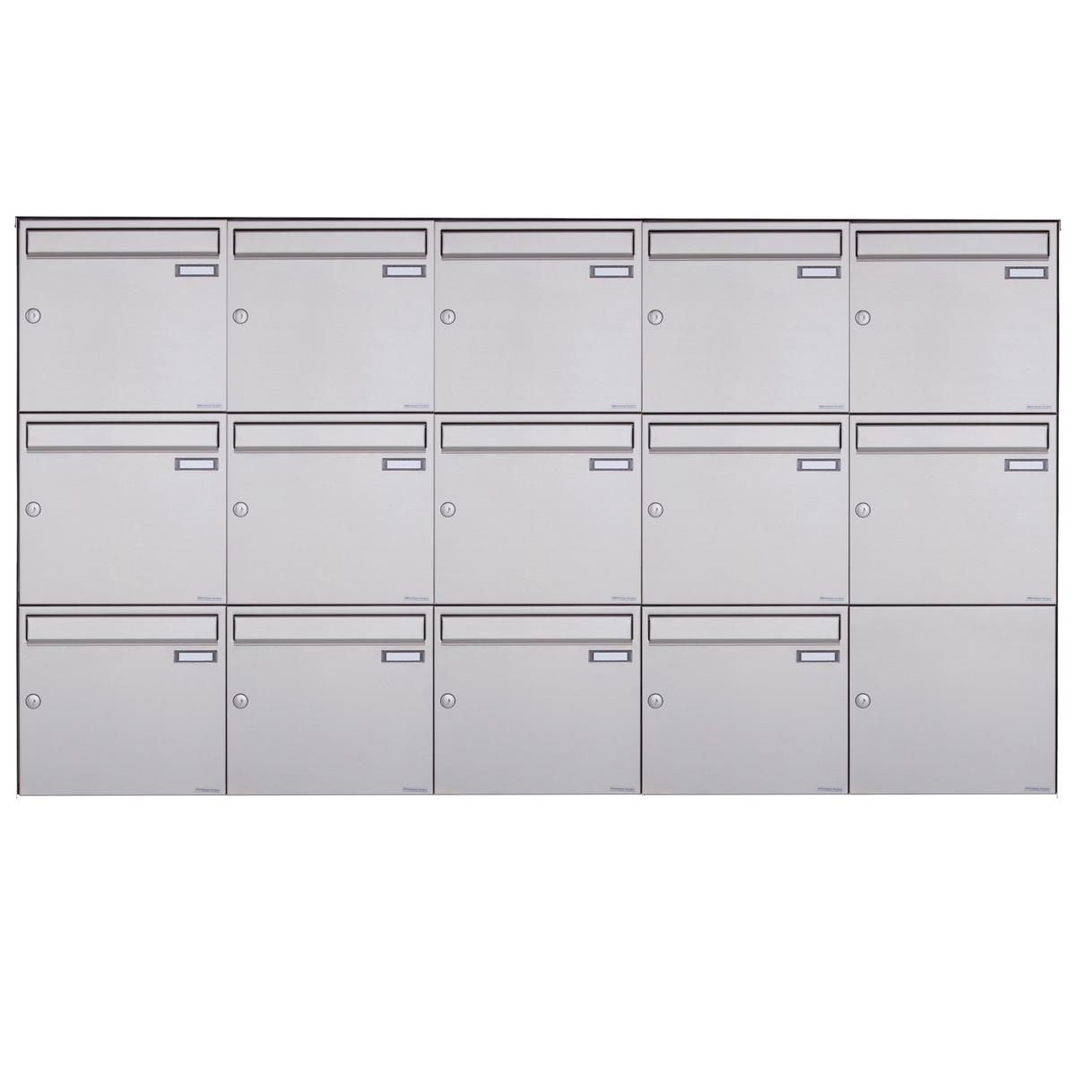14er 5x3 Edelstahl Aufputz Briefkasten Design BASIC Plus 382XA AP - Edelstahl V2A geschliffen
