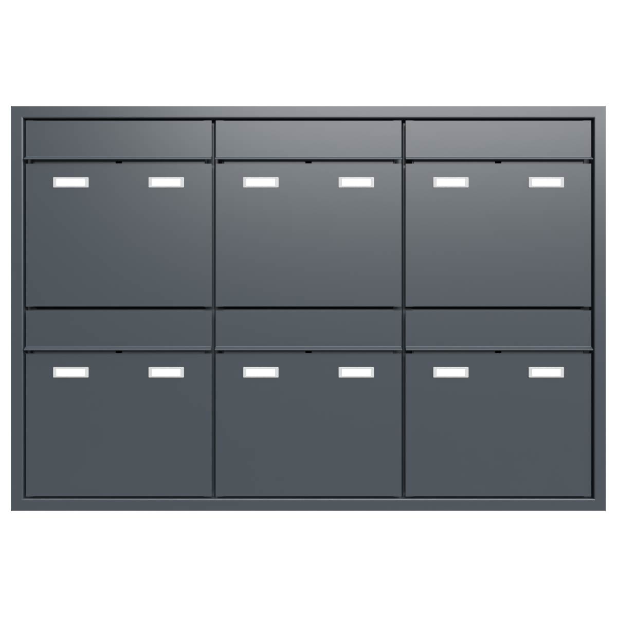 6er 3x2 design flush-mounted letterbox system GOETHE UP - RAL of your choice 6er 3x2 design flush-mounted letterbox system GOETHE UP - RAL of your choice