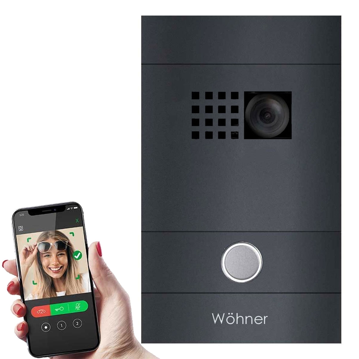 Video Türstation DIVISION 530S - RAL nach Wahl - Comelit Ultra VIDEO Komplettset Wifi