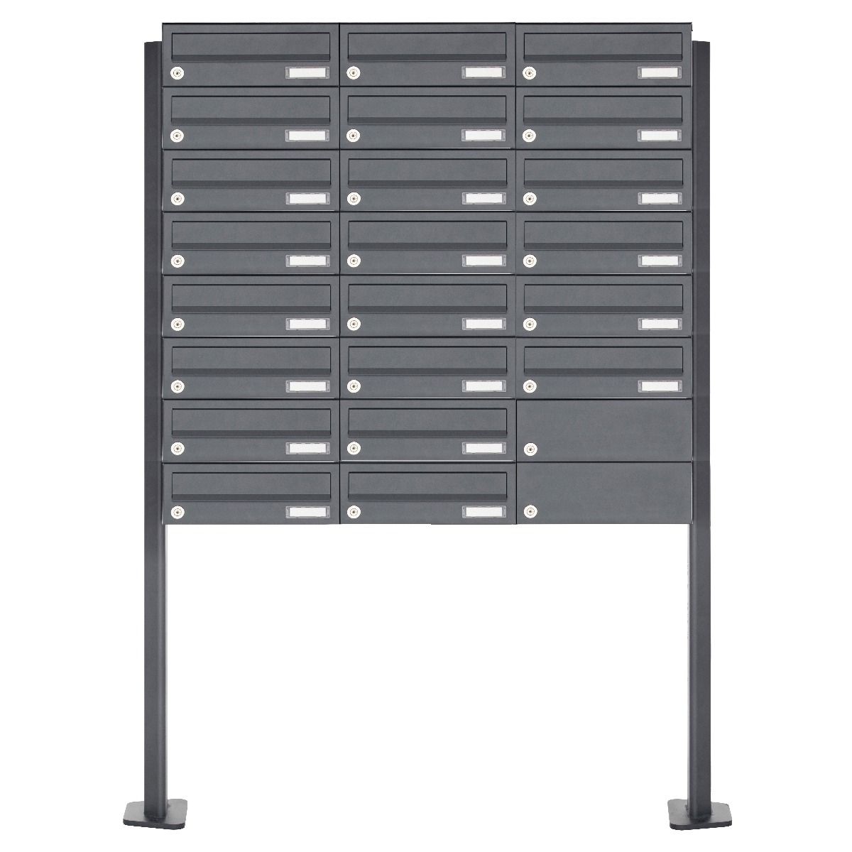 22 Sistema de buzones independiente Diseño BASIC 385P-7016 ST-T - RAL 7016 gris antracita