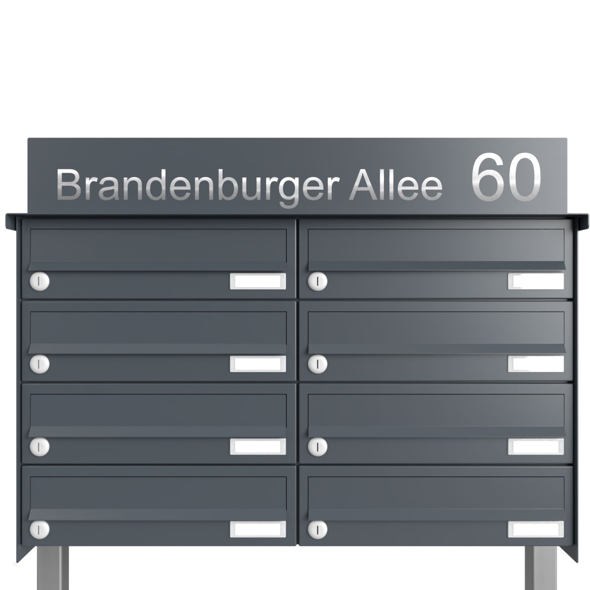 Beschriftungsschild für Briefkastenanlagen - 1110mm - Farbe nach Wahl Beschriftungsschild für Briefkastenanlagen - 1110mm - Farbe nach Wahl