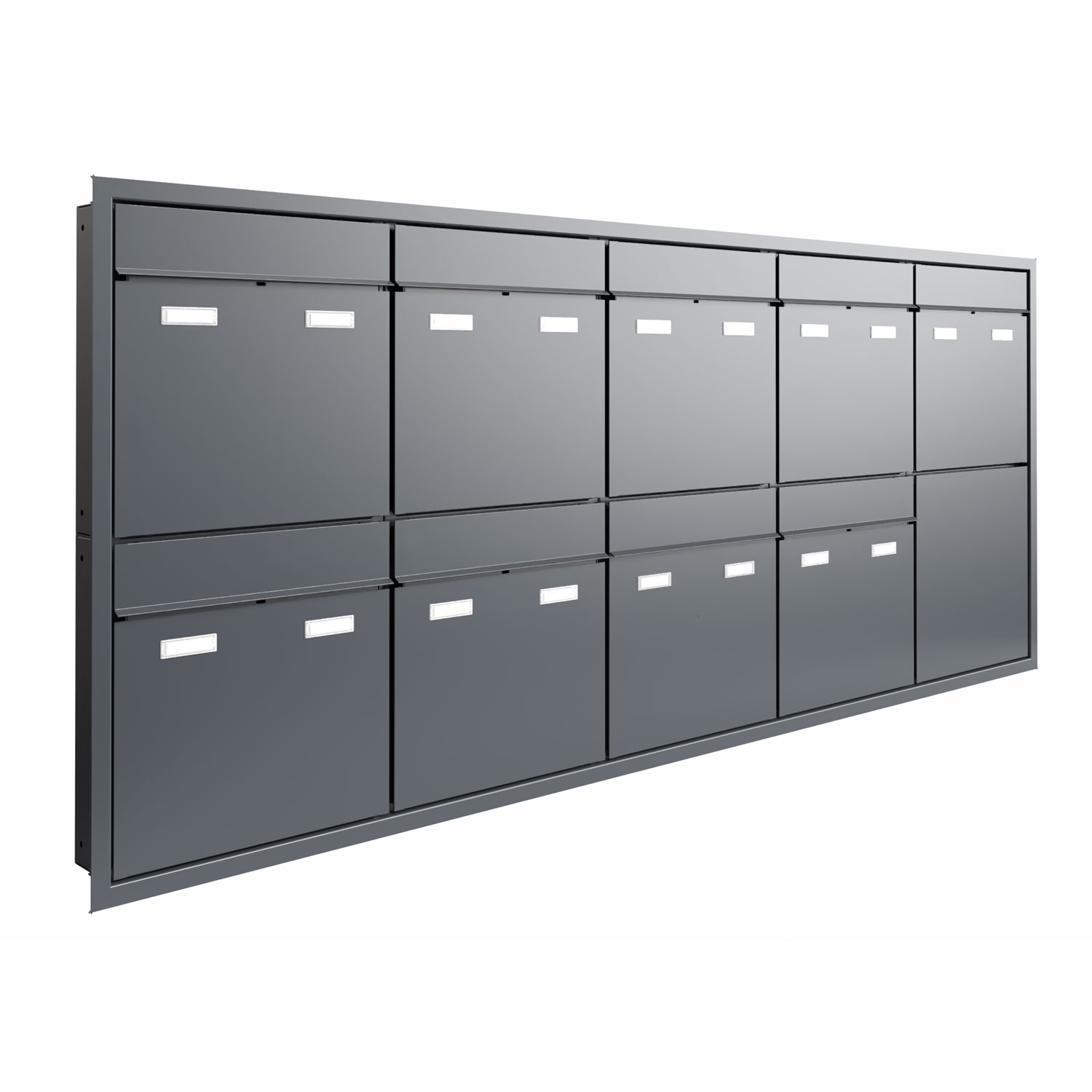 9er 5x2 Design Unterputz Briefkastenanlage GOETHE UP - RAL nach Wahl