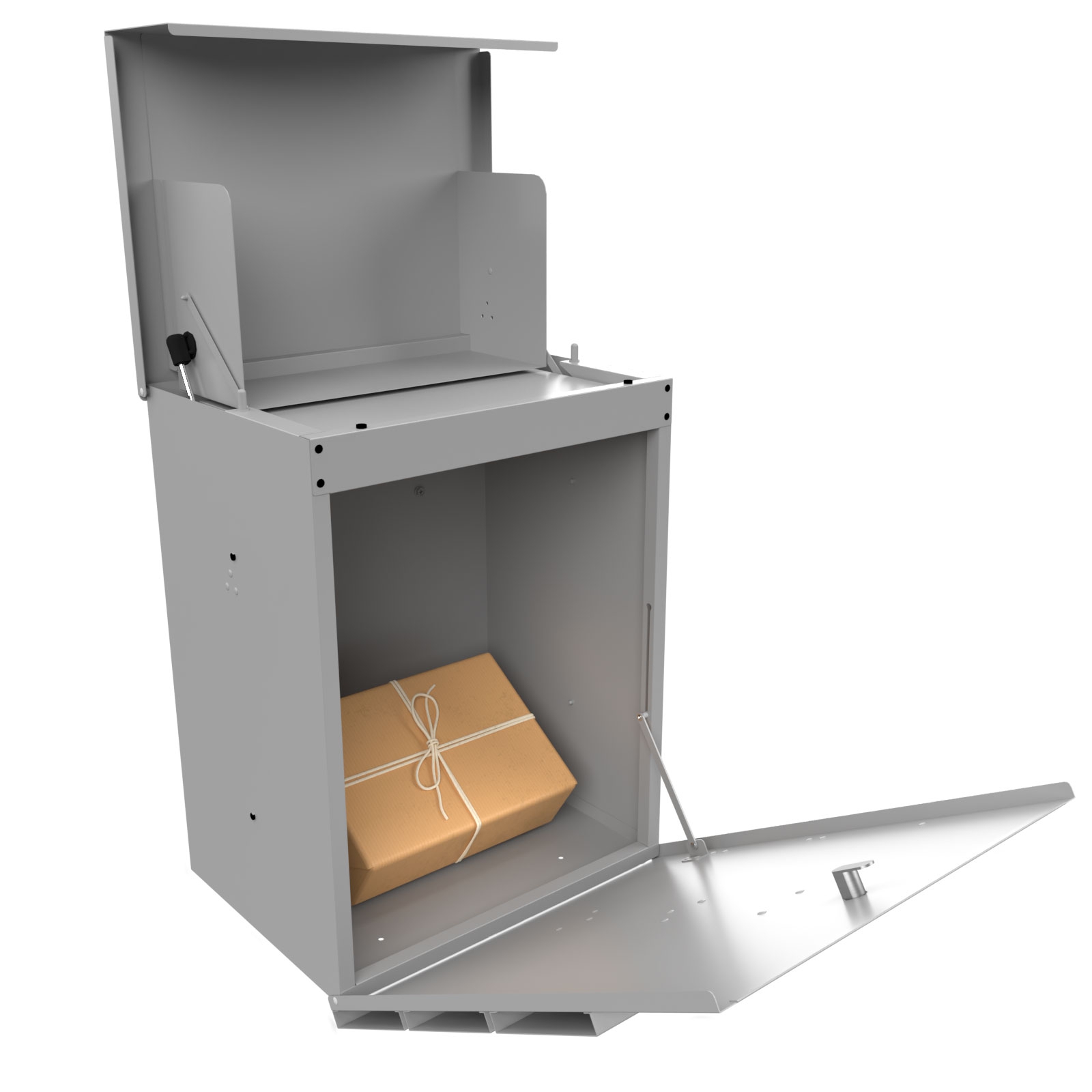 Freestanding parcel box KANT Edition ST-Q - Design Elegance 4 - RAL 9016 traffic white Freestanding parcel box KANT Edition ST-Q - Design Elegance 4 - RAL 9016 traffic white