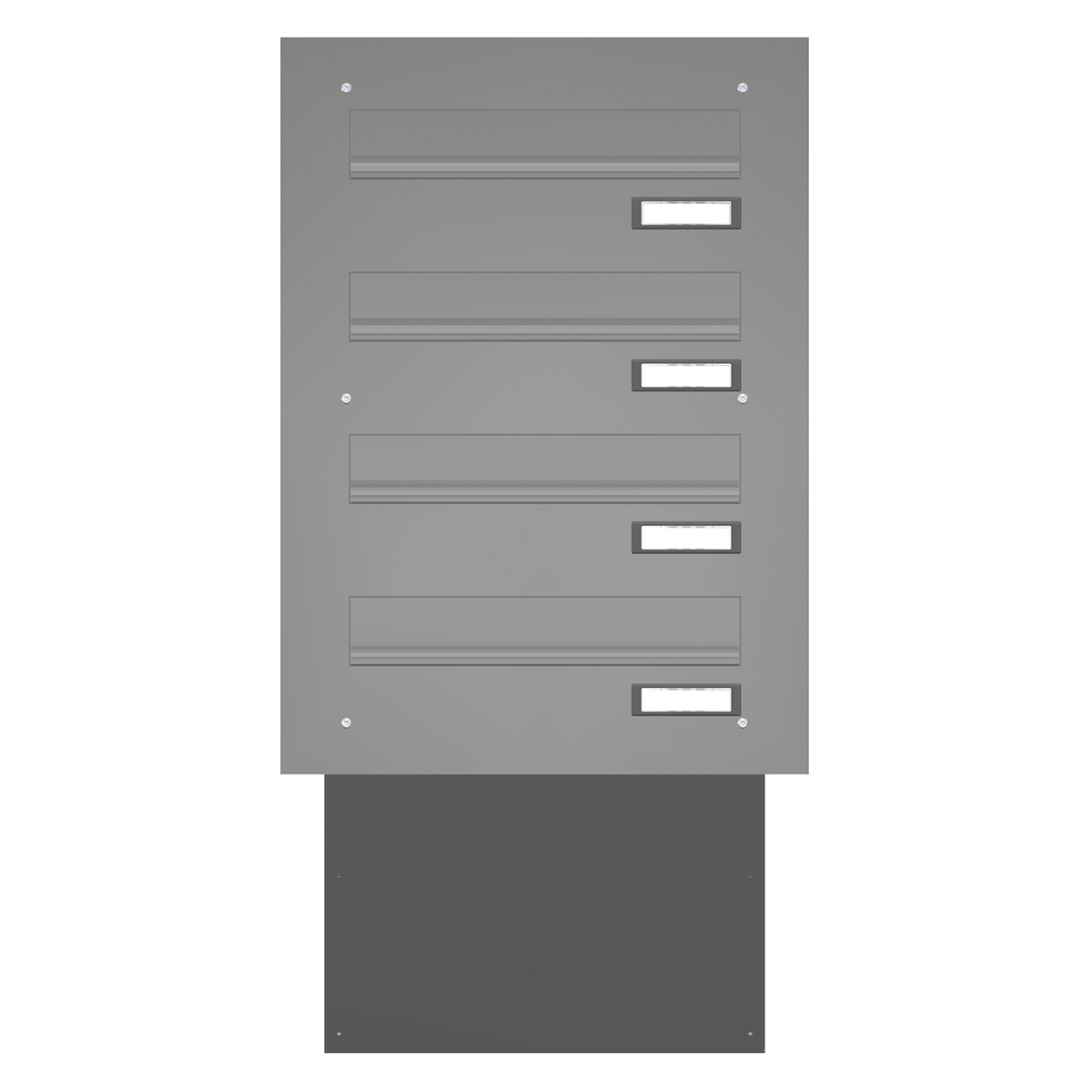 Through-the-wall letterbox BASIC 622 powder-coated - 4 parties Through-the-wall letterbox BASIC 622 powder-coated - 4 parties