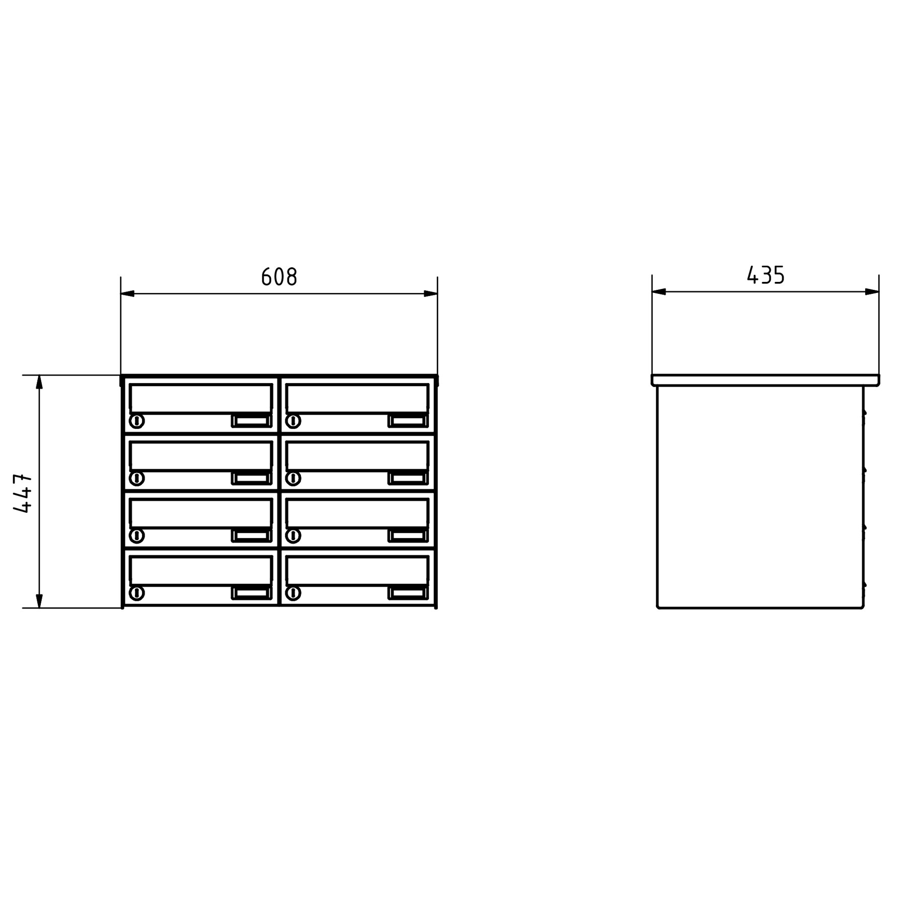 Sistema de buzones de 6 piezas para montaje en superficie Design BASIC 385A-9016 para montaje en superficie con caja de timbre - blanco tráfico RAL 9016 Sistema de buzones de 6 piezas para montaje en superficie Design BASIC 385A-9016 para montaje en superficie con caja de timbre - blanco tráfico RAL 9016
