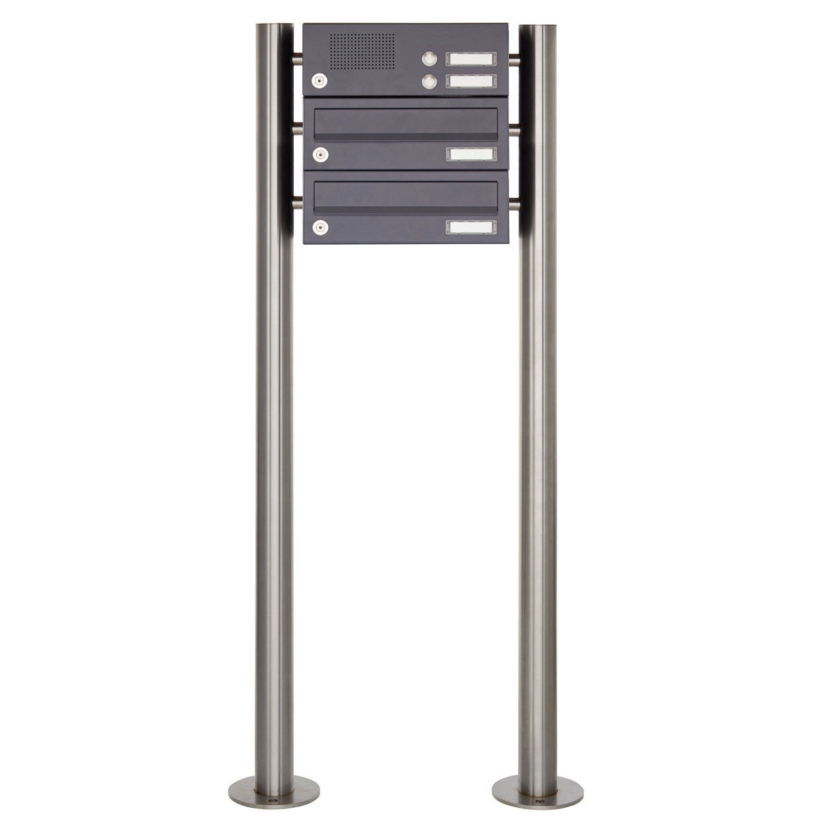 Pedestal letterbox Design BASIC 385 ST-R with bell box Pedestal letterbox Design BASIC 385 ST-R with bell box