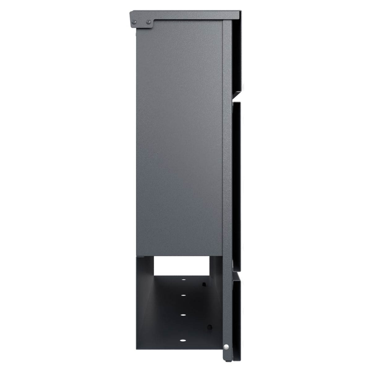 Briefkasten KANT mit Zeitungsfach - Design 2 - RAL 7016 anthrazitgrau Briefkasten KANT mit Zeitungsfach - Design 2 - RAL 7016 anthrazitgrau