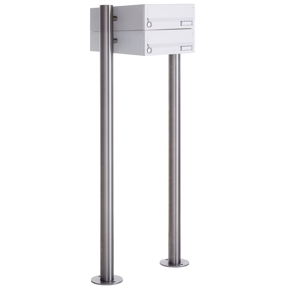 Sistema di scatole a 2 pali autoportanti Design BASIC 385-9016 ST-R - RAL 9016 bianco traffico