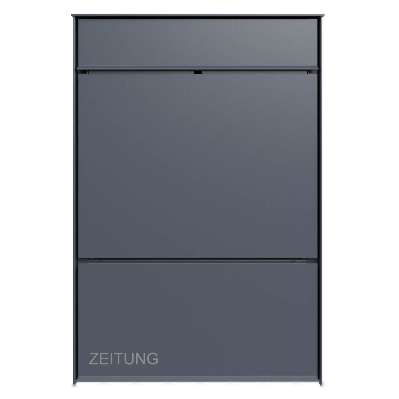 Design surface-mounted letterbox GOETHE AP with newspaper compartment - RAL of your choice