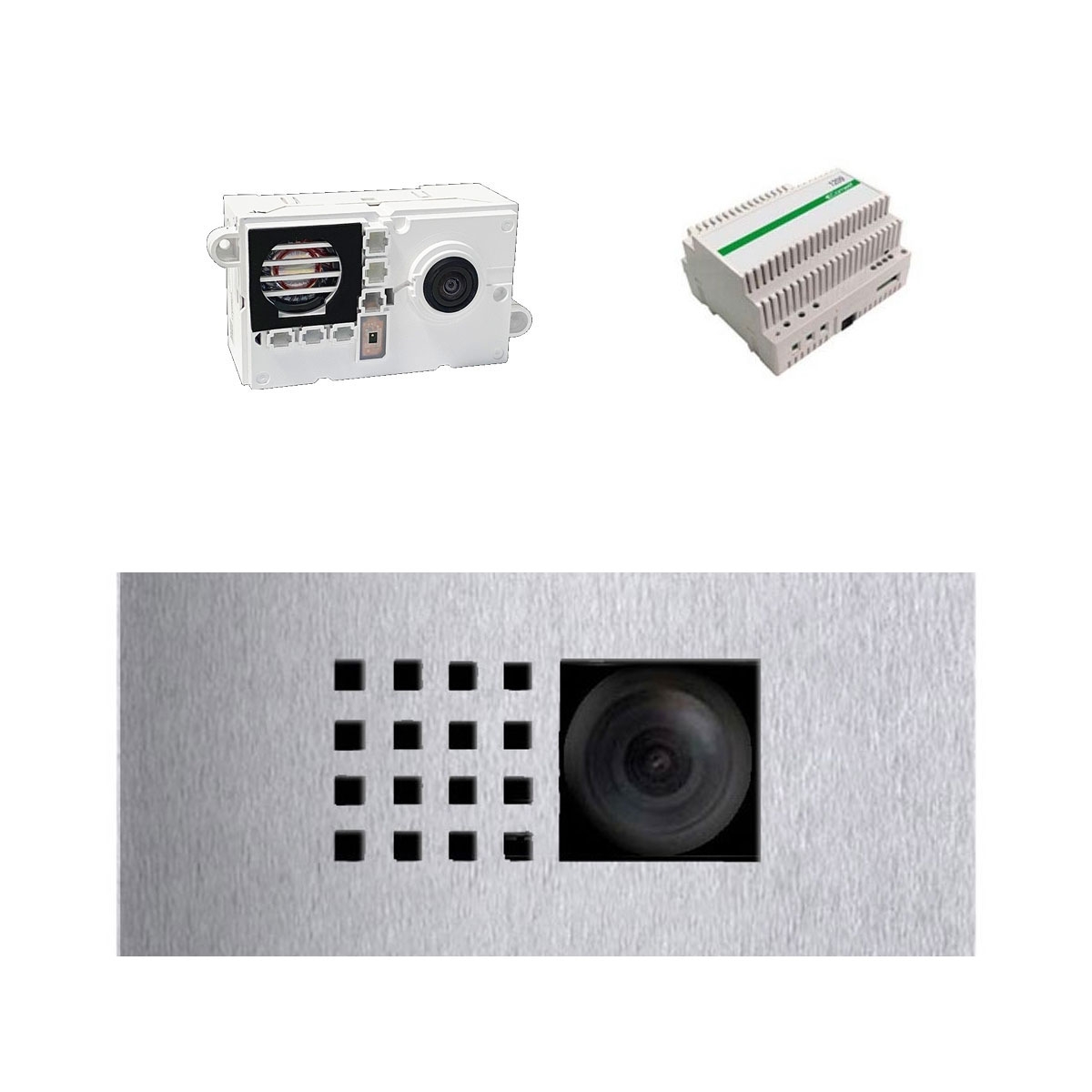 Videolautsprecher Ultra für 2-Draht - EU2020-4 mit 1250VM für Hinterbau mit externen Tastern bis 4 Teilnehmer inkl. Netzteil 1210A Videolautsprecher Ultra für 2-Draht - EU2020-4 mit 1250VM für Hinterbau mit externen Tastern bis 4 Teilnehmer inkl. Netzteil 1210A